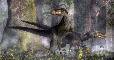 Velociraptors Hunting Digital Art by Daniel Eskridge