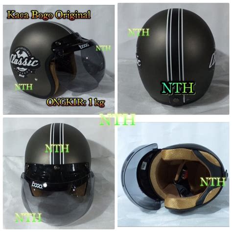 Jual Helm Retro Classic Abu Doff Dan Kaca Bogo Original Not Helm Ltd