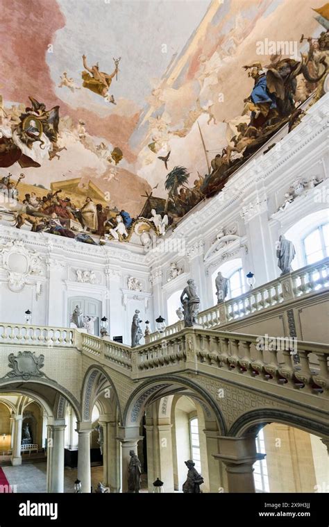 Staircase Fresco Ceiling Painting By Tiepolo W Rzburg Residence