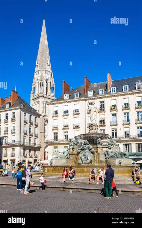 The Place Royale Is A Pedestrian Square With A Monumental Fountain In