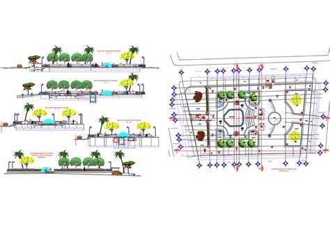 Parc Des Fontaines Dansantes Dans Autocad Cad 5 5 Mb Bibliocad