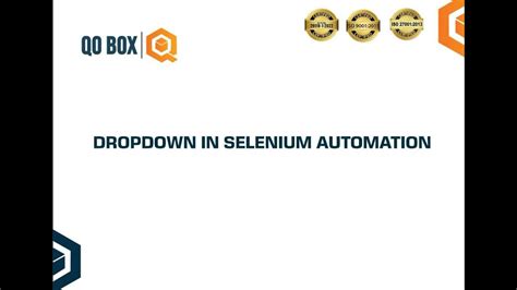 Drop Down In Selenium Automation QO BOX YouTube