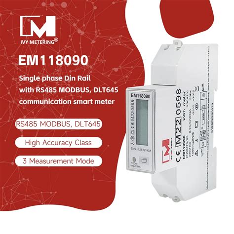 1 Phase LCD Display RS485 Modbus RTU With Bidirectional MID Conform