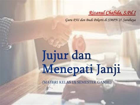 Jujur Dan Menepati Janji