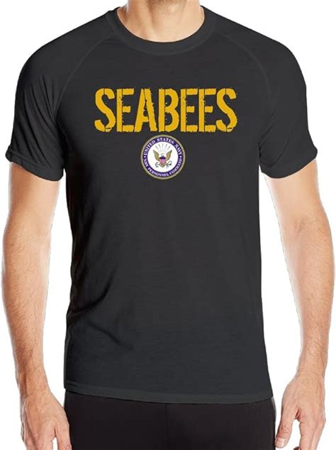 Athletic Tee Us Navy Seabees Mens Workout T Shirts Books