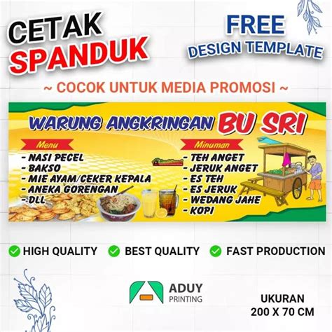 an advertisement for a food product with the words getak spanduk