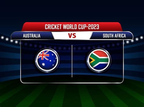 Premium Vector Australia Vs South Africa Cricket World Cup 2023