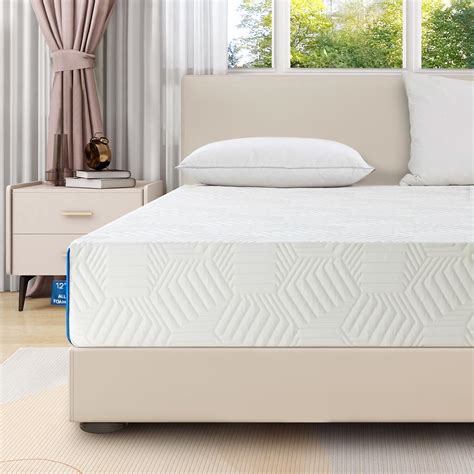 Maxspeed Ego Blue 12 Inch Twin Memory Foam Mattress Cooling Gel Green Tea Mattress