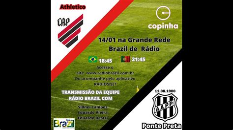 Athletico Pr X Ponte Preta Ao Vivo Youtube