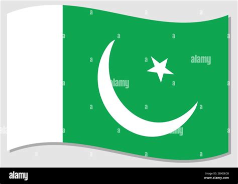 Waving Flag Of Pakistan Vector Graphic Waving Pakistani Flag