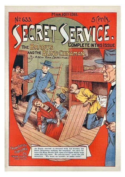 Secret Service No 633 Vintage Detective Comic Cover Reproduction Print