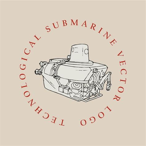 Premium Vector Technological Submarine Old Vintage Illustration