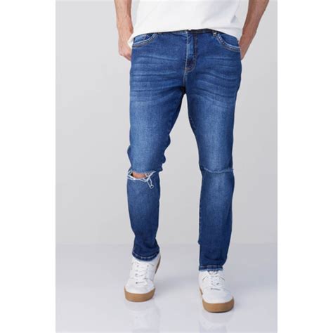 Calça Jeans Masculina Com Rasgos No Joelho Osmoze Skinny 5001100045