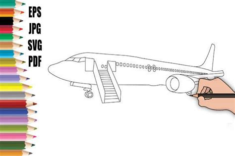 1 Airplane Outline Drawing Designs & Graphics