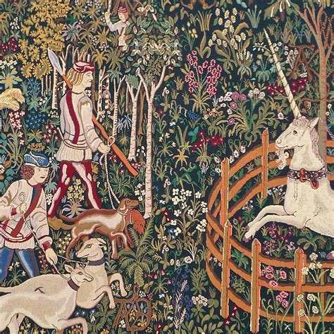 Unicorn in Captivity - Hunting for the Unicorn - Wall tapestries ...