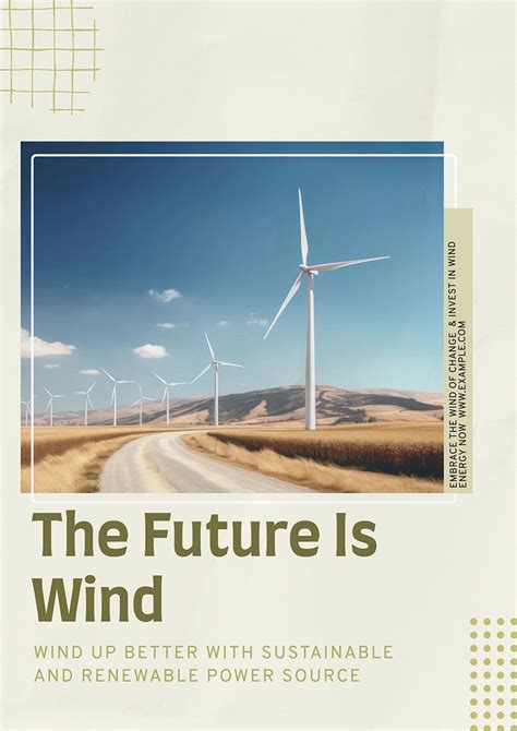 Wind energy future poster template | Free Photo - rawpixel