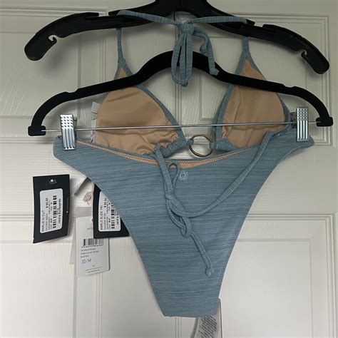 Blue Rhythm Triangle Bikini Set Brand New With Depop