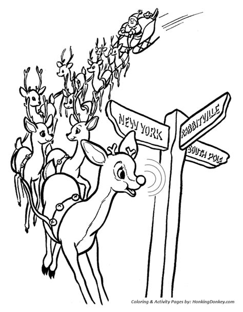 16 Rudolph The Red Nosed Reindeer Coloring Pages Just Kids