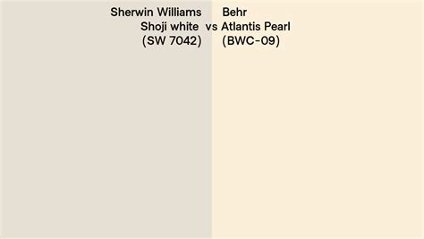 Sherwin Williams Shoji White Sw Vs Behr Atlantis Pearl Bwc