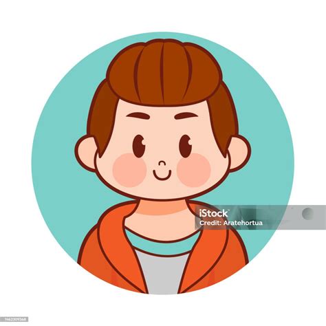 Vektor Kartun Lucu Kawaii Wajah Anak Terisolasi Ilustrasi Stok Unduh