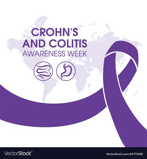 Crohn S And Colitis Awareness Week Poster Vector Image