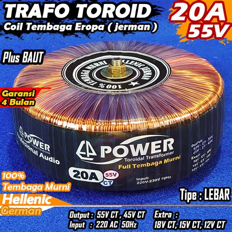 Jual Trafo Toroid Trafo Donat Ct V V A Murni Full Tembaga