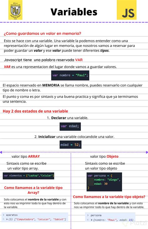 Variable Concepto Tipos Y Uso En Sistemas Platzi