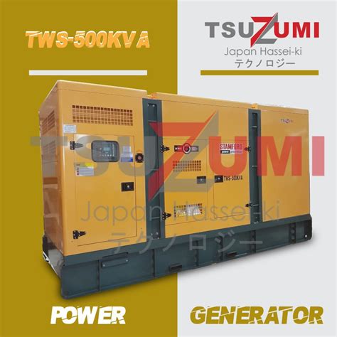 Jual PROMO SPESIAL Genset Silent 500 KVA Stamford Original Tsuzumi