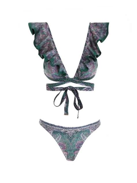 Zimmermann ANNEKE WRAP RUFFLE BIKINI REVERSIBLE