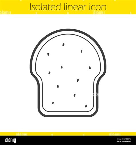 Ic Ne Lin Aire Toast Fine Ligne Illustration Le Pain Tranch Symbole