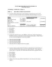 Tutorial Exercise Without Answers Econ Principles Of