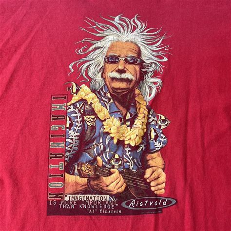 Vintage 90s Rietveld Surf Albert Einstein Art T Shirt Gem