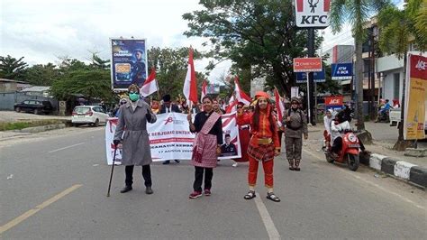 Sebanyak Instansi Di Kota Kendari Sultra Ikuti Karnaval Juang