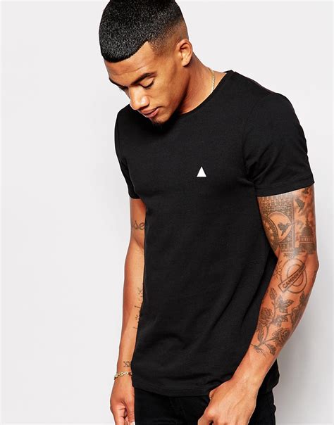 Lyst Asos Muscle Fit T Shirt With Stretch And Embroidery In Black For Men