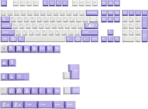 Amazon PBT DYE SUB Cherry Keycaps 133 Keys Japanese Keycap Color