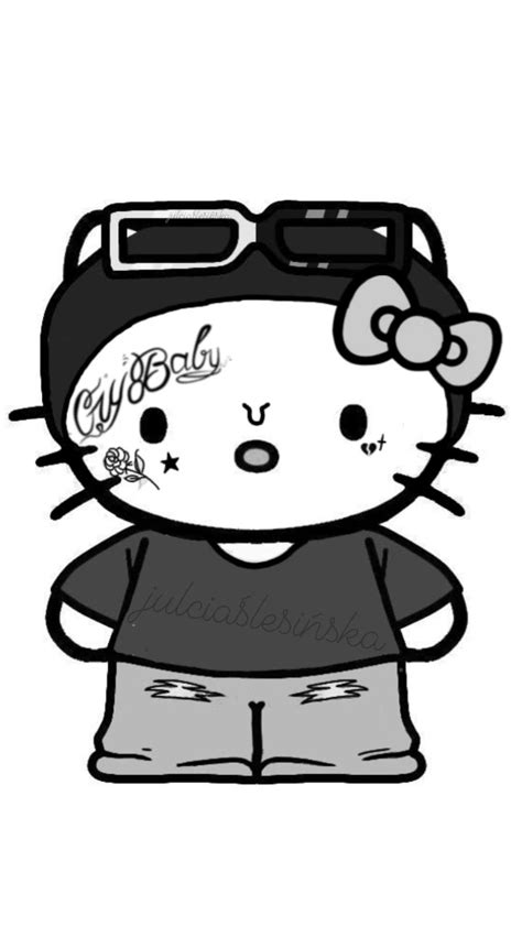 Hello Kitty Lil Peep Tatto In 2024 Hello Kitty Hello Kitty Drawing Kitty Drawing