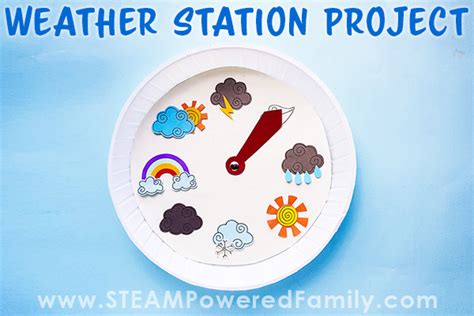 Kids Weather Station Activity Preschool Paper Plate Craft Project