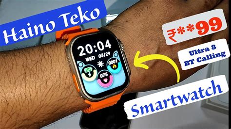 Haino Teko GP 8 Smartwatch With Earbuds Unboxing And Review Best