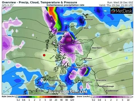 Scotland Snow Map Shows Exactly Where Powerful Us Deep Freeze Will Land In Uk Daily Record