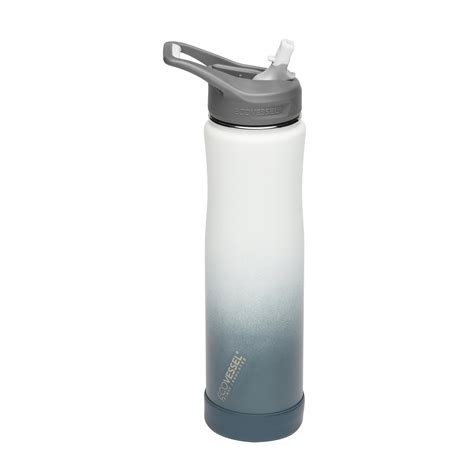 Insulated Straw Water Bottle - Reusable Stainless Steel Bottle with Straw Top – EcoVessel