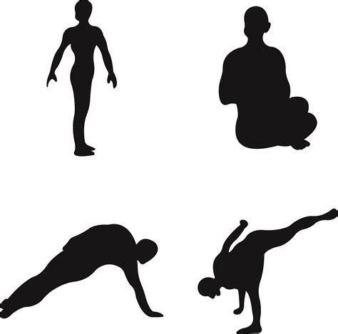 International Yoga Day Silhouette. Group of people practicing yoga ...