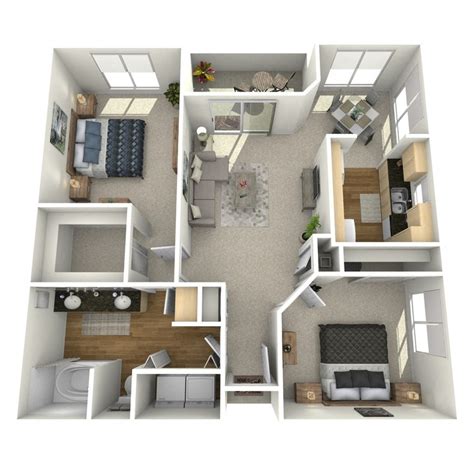 Floor Plans of Live Oaks Apartments in Baton Rouge, LA