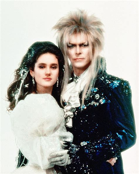 Labyrinth promo shots of David Bowie as Jareth and Jennifer Connelly as Sarah. Sarah’s younger ...