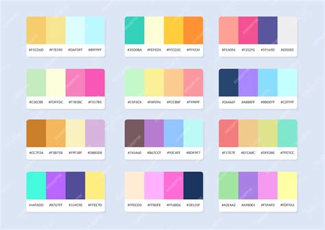 Premium Vector Pantone Colour Palette Catalog Samples In Rgb Hex