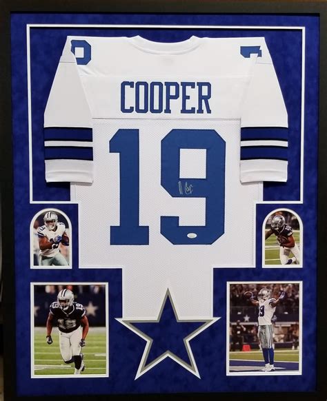 Amari Cooper Dalls Cowboys Autograph Signed Custom Framed Jersey Suede