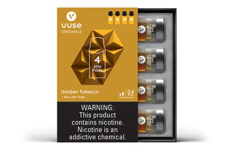 Vuse Alto Pods 2.4% 4 Pack - Golden Tobacco | Discount Vape Pen