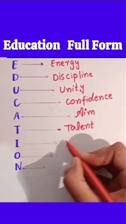 Educationfull Form 💥full Form Of Education Shorts School Shortvideo