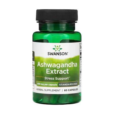 Swanson Ashwagandha Extract Standardized 450 Mg 60 Capsules