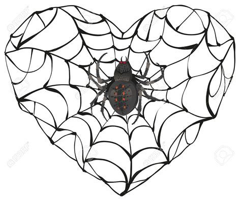 Heart Spider Drawing