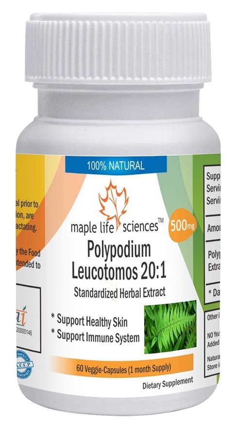 Polypodium Leucotomos 20 1 Extract Capsules Ple For Skin Immune Support Ebay